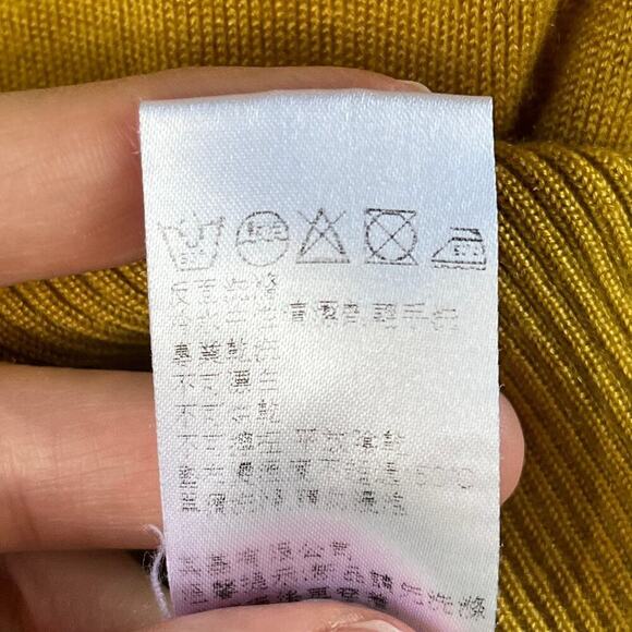 Moma Women's Mustard Yellow Cowl Neck Wool Blend Sweater Size 36 (S) - Picture 10 of 11